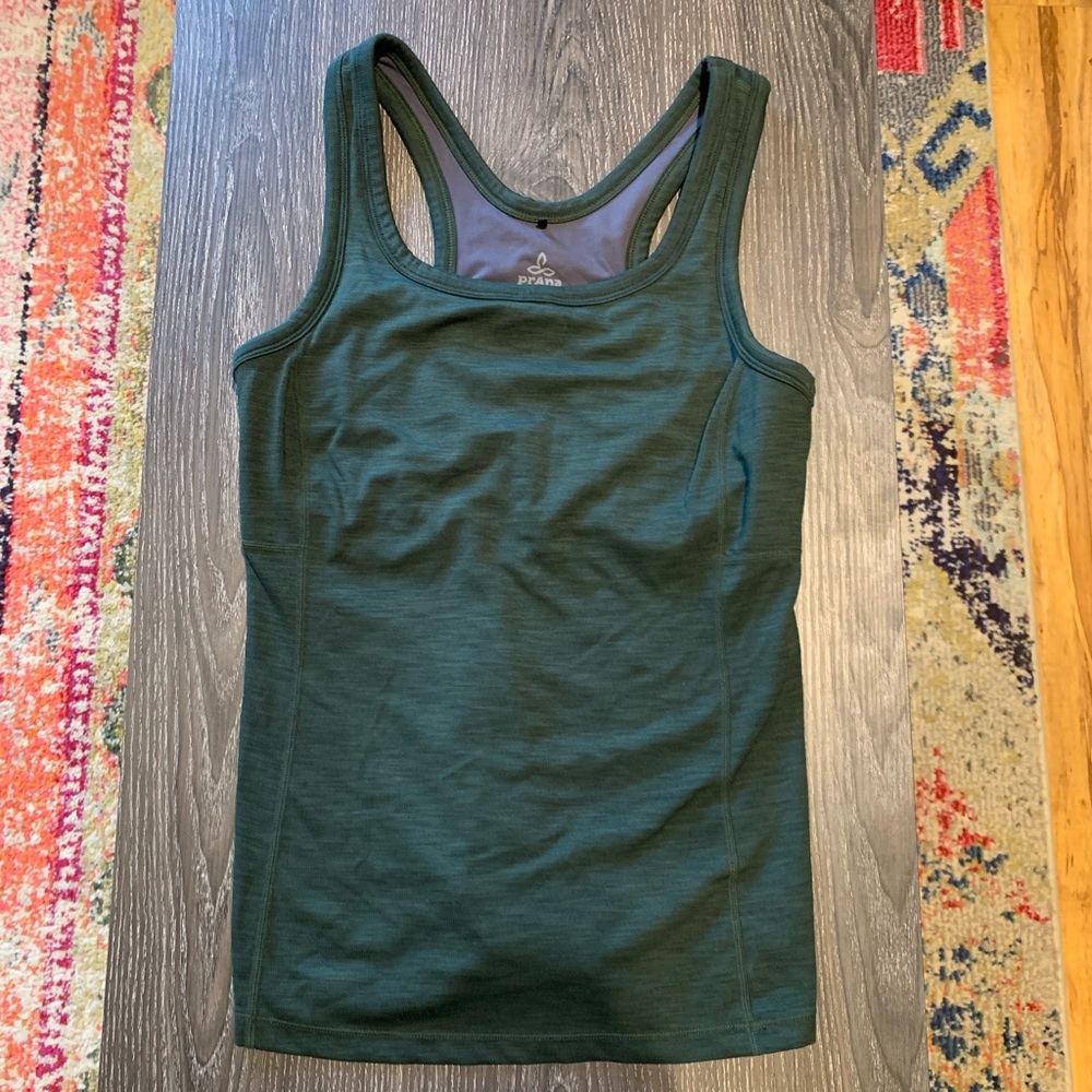Prana Becksa Dark Green Support Tank Size M